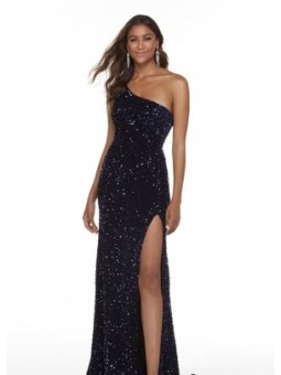 abito sirena paillettes f8031